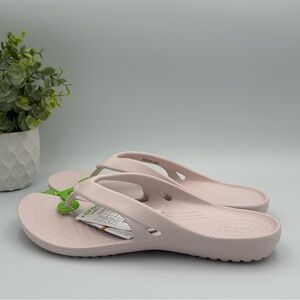 Crocs Women’s Kadee Pink Rubber Flip Flops Sandals Size 10
